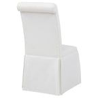 Shawna Upholstered Skirted Side Chair White (Set of 2)