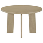 Strouse 47-inch Round Wood Dining Room Table Natural Oak