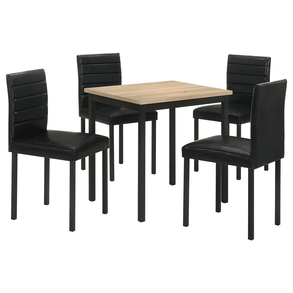 Garza 5-piece Rectangular Dining Table Greige Oak