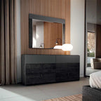 ESF Furniture - Onyx 8 Piece King Size Bedroom Set in Metallic Matte - ONYXKS-8SET
