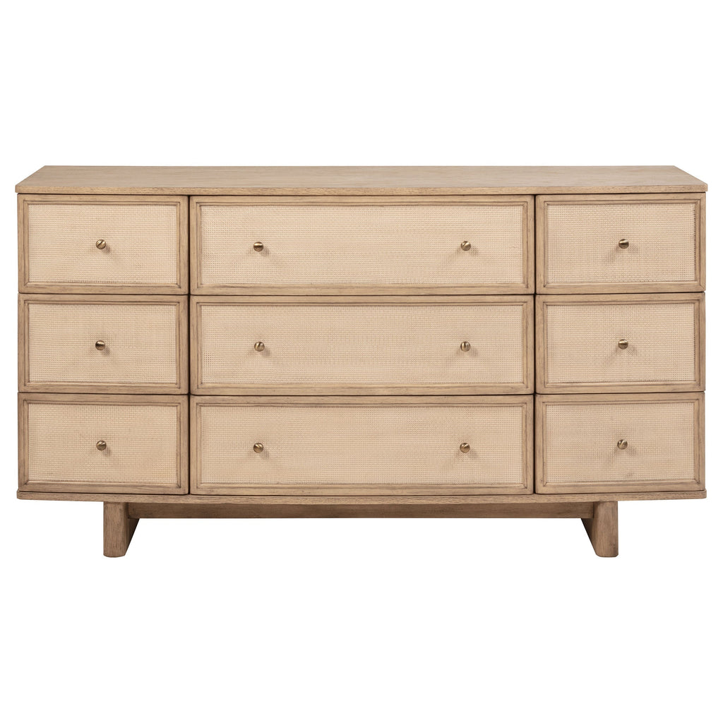 Kailani 4-piece Eastern King Bedroom Set Beige Oak
