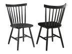 Hollyoak Windsor Wood Dining Side Chair Black (Set of 2)