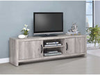 Burke 2-door Engineered Wood 71-inch TV Stand Grey Driftwood