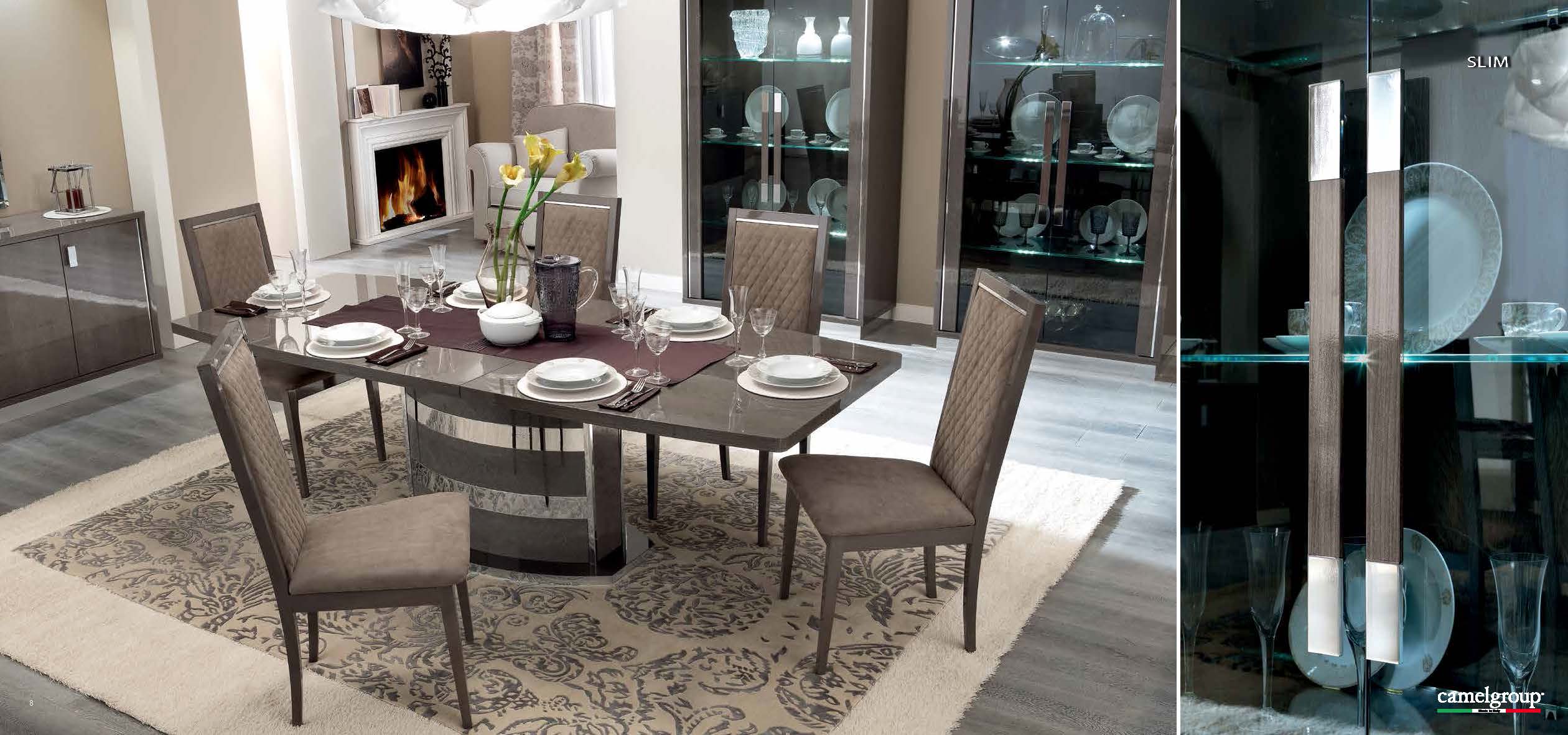 ESF Furniture - Platinum Slim Dining Table 10 Piece Dining Room Set - PLATINUMTABLE-10SET