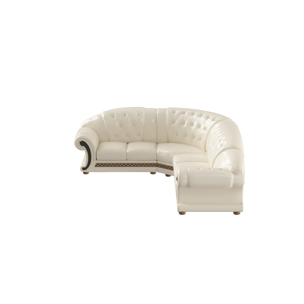 ESF Furniture - Apolo Sectional in Pearl - APOLOSECT-RIGHTPEARL