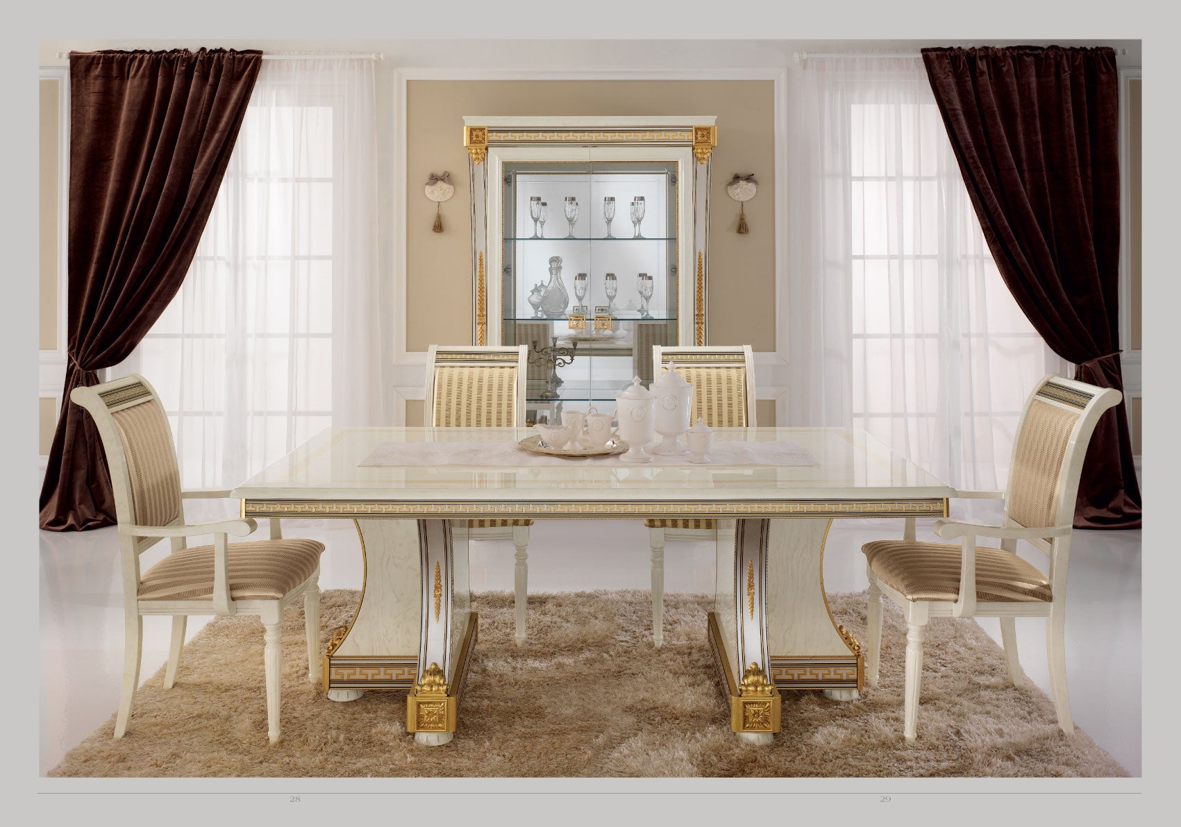 ESF Furniture - Liberty Day 12 Piece Dining Room Set w-1ext - LIBERTYTABLE-12SET