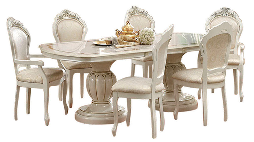 ESF Furniture - Leonardo 9 Piece Dining Room Set w/18 - LEONARDOTABLE-9SET