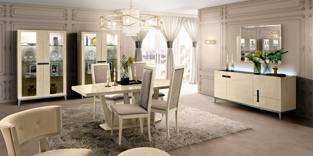 ESF Furniture - Ambra 12 Piece Dining Room Set w-1ext - AMBRATABLE-12SET