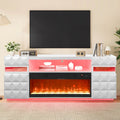 Alix White Electric Fireplace TV Stand