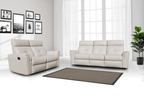 ESF Furniture - 8501 2 Piece w/Manual Recliner in White - 85012SNOWWHITE