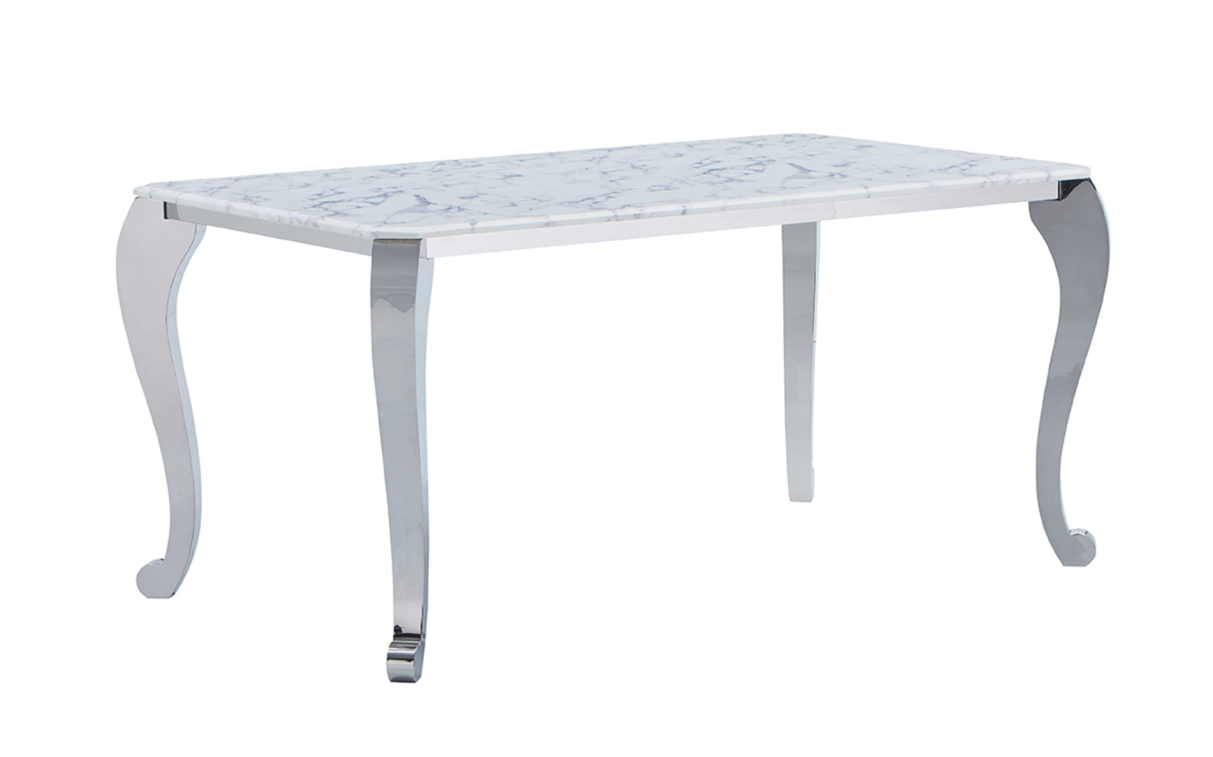 ESF Furniture - 110 Marble Dining Table 7 Piece Dining Room Set - 110DININGTABLE-7SET