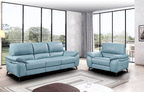 ESF Furniture - 2934 2 Piece w/Electric Recliner in Blue - 29341BLUE-2SET