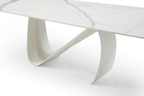 ESF Furniture - 9087 Dining Table 7 Piece Dining Room Set in White - 9087TABLEWHITE-7SET