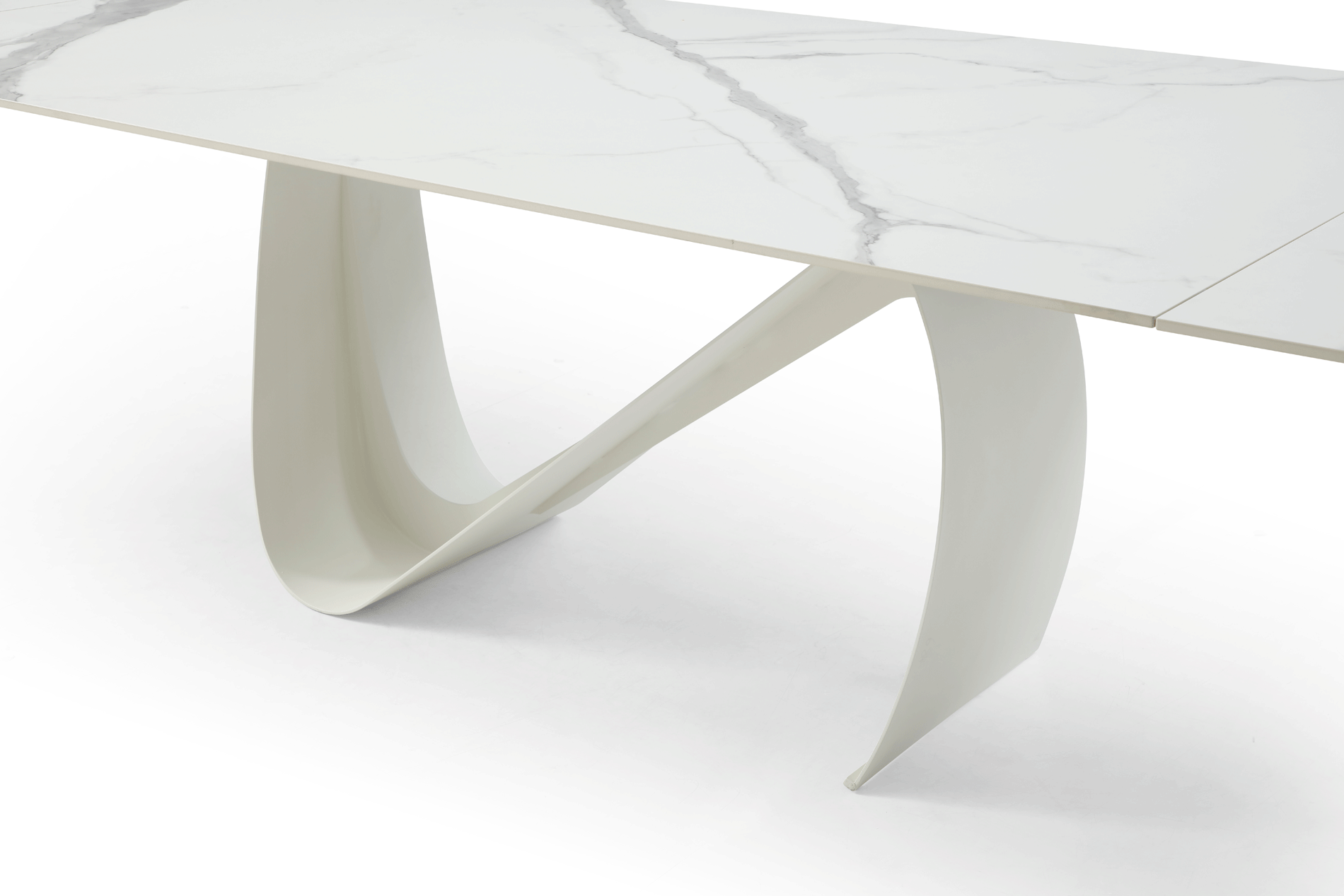 ESF Furniture - 9087 Dining Table 7 Piece Dining Room Set in White - 9087TABLEWHITE-7SET