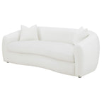 Isabella Faux Sheepskin Upholstered Sofa Natural