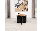 Cordova Round Solid Wood End Table Black
