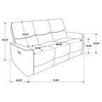 Navarro 2-piece Upholstered Reclining Sofa Set Orange
