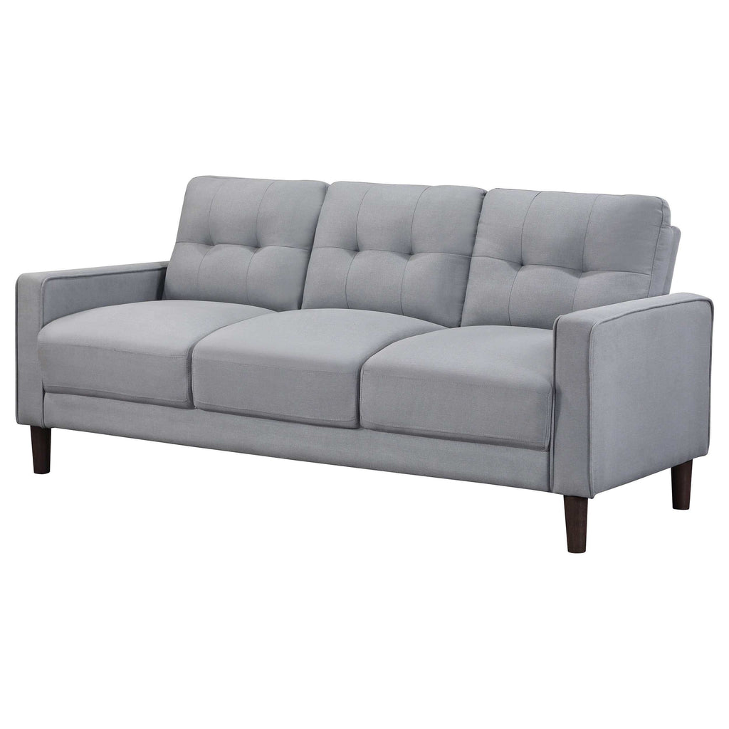 Bowen 2-piece Upholstered Track Arm Tufted Sofa Set Grey