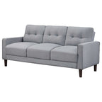 Bowen 2-piece Upholstered Track Arm Tufted Sofa Set Grey