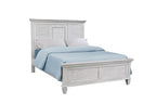Franco Wood Eastern King Panel Bed Distressed White