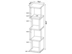 Baxter 67-inch 4-shelf Bookshelf White and Chrome