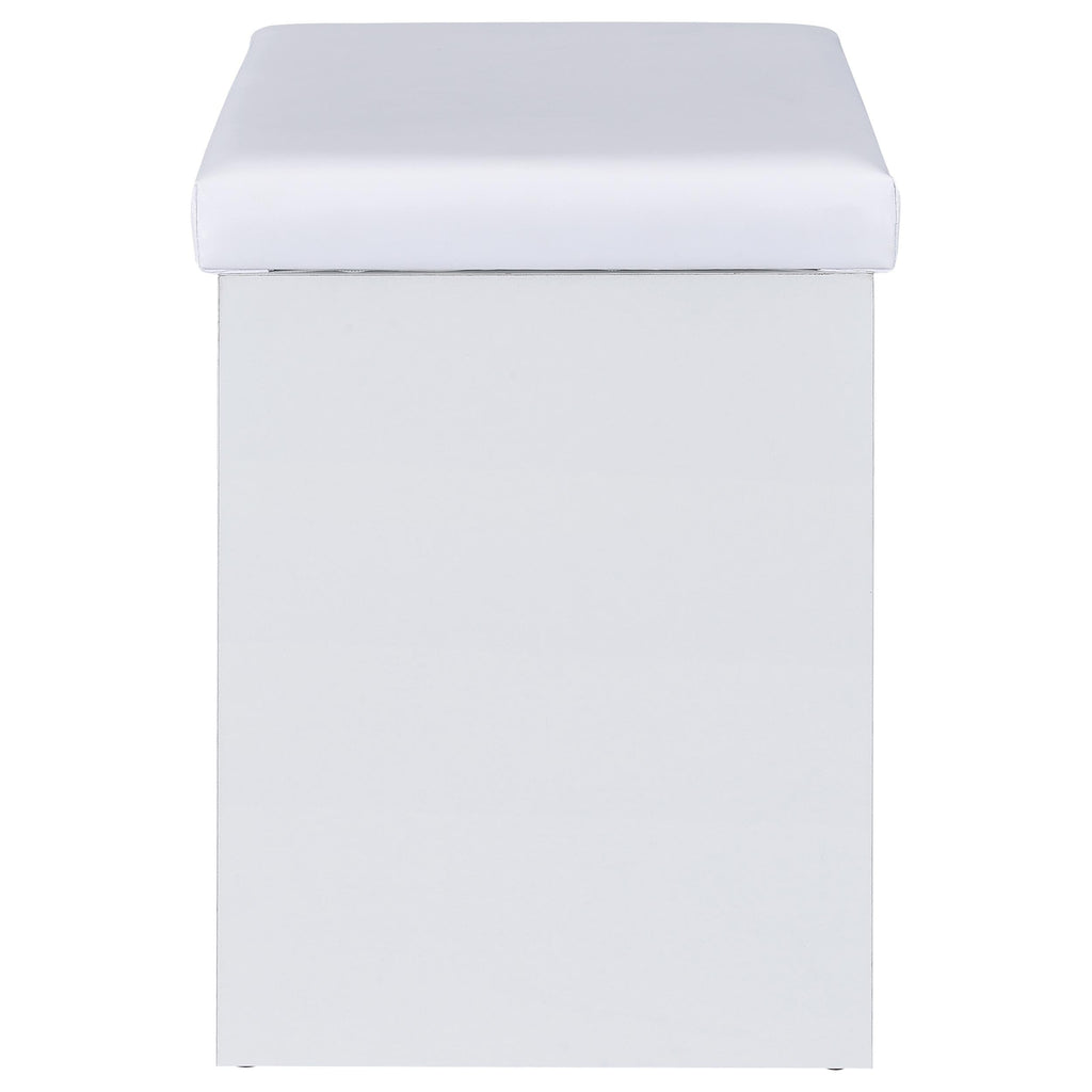 Bunbury Makeup Vanity Table Set Storage Mirror and Stool White