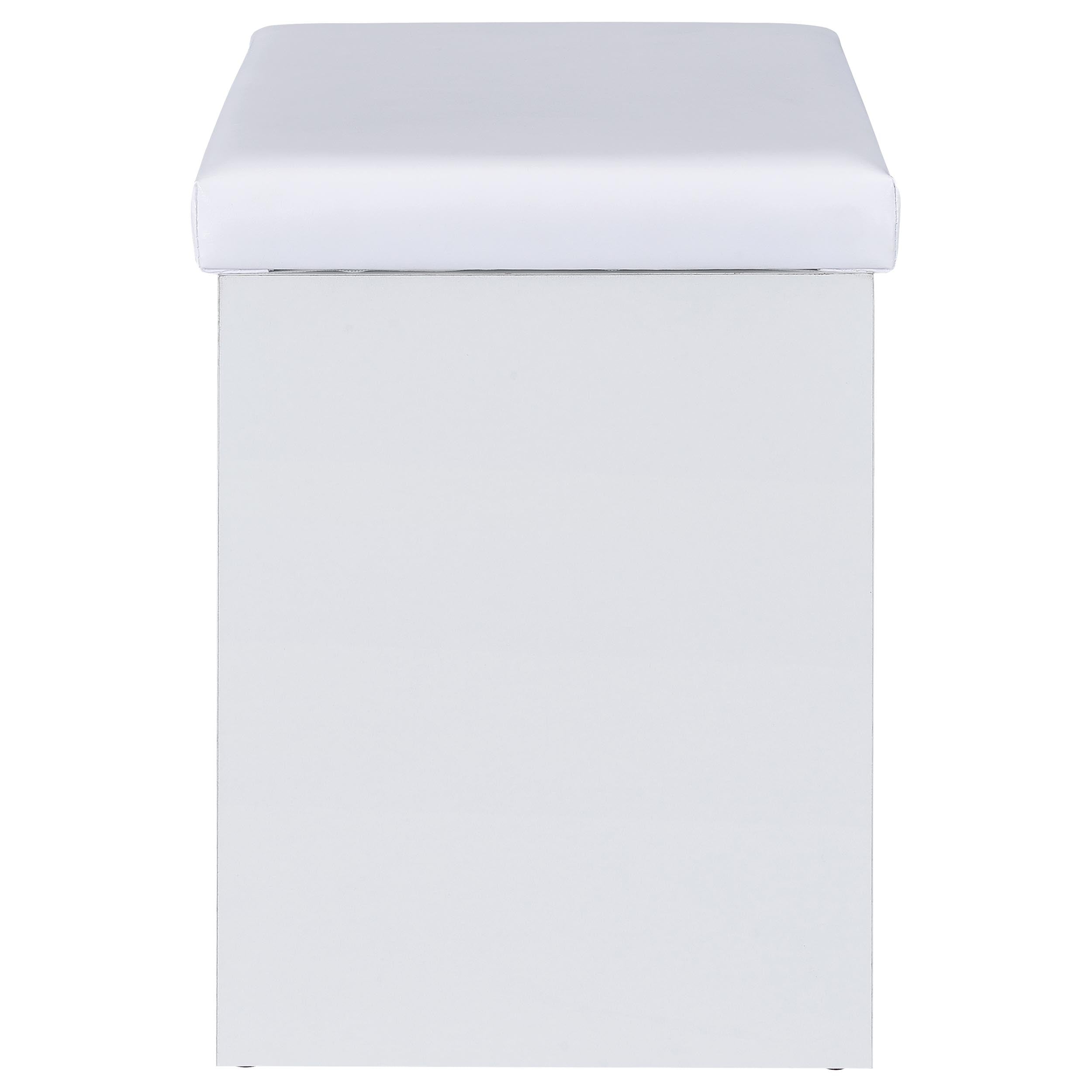 Bunbury Makeup Vanity Table Set Storage Mirror and Stool White