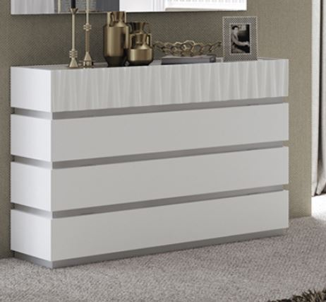 ESF Furniture - Marina Single Dresser 120 Cm in White  - MARINADRESSER-WH