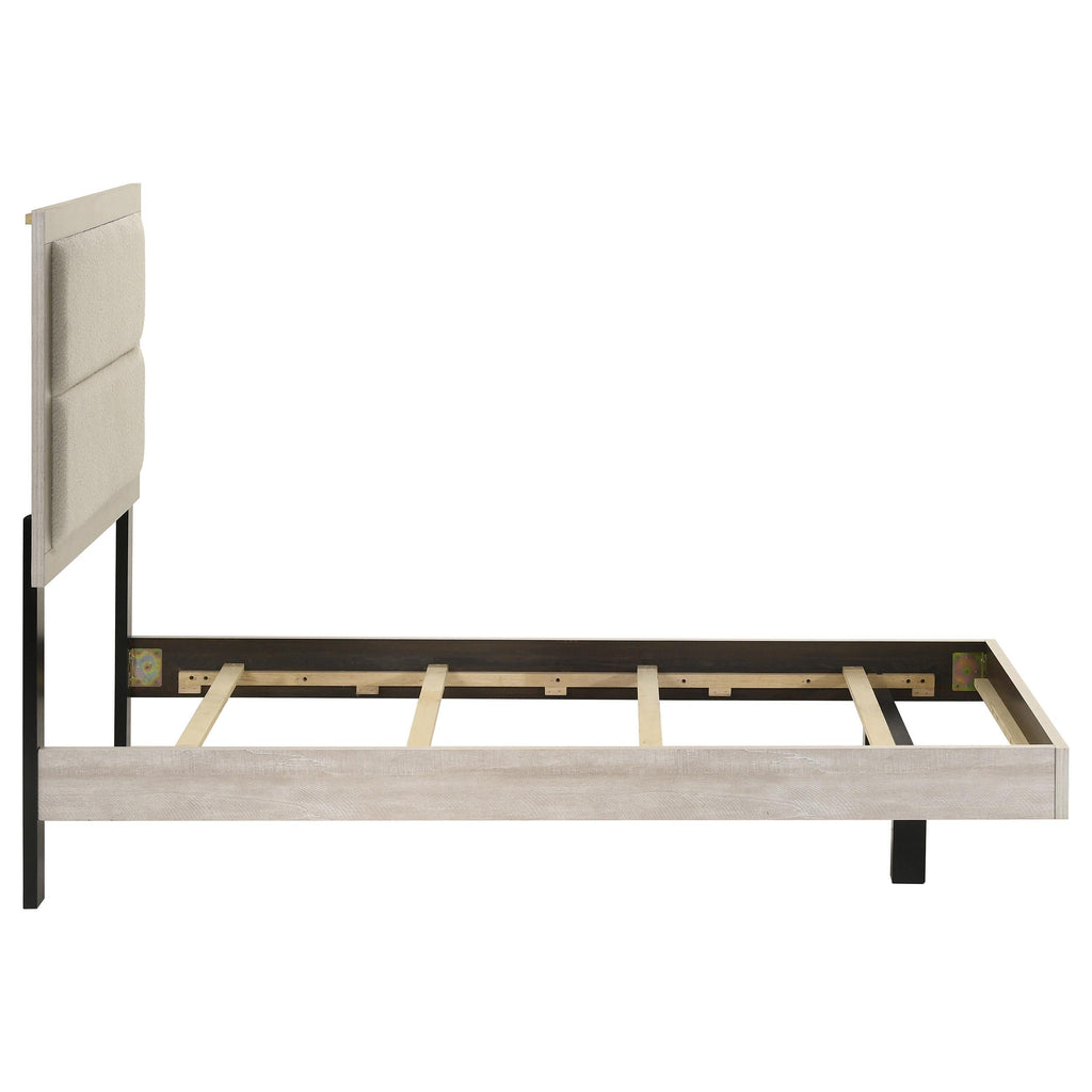 Trenton 54-inch Wood Full Panel Bed Rustic Cream