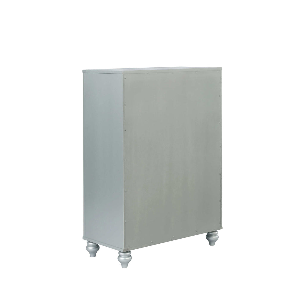 Gunnison 5-drawer Bedroom Chest Silver Metallic