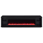 Deiter 79-inch TV Stand Fireplace Media Console Black