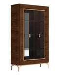 ESF Furniture - Eva 2 Door China Cabinet in Walnut - EVA2DOORCHINA