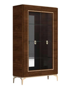 ESF Furniture - Eva 2 Door China Cabinet in Walnut - EVA2DOORCHINA