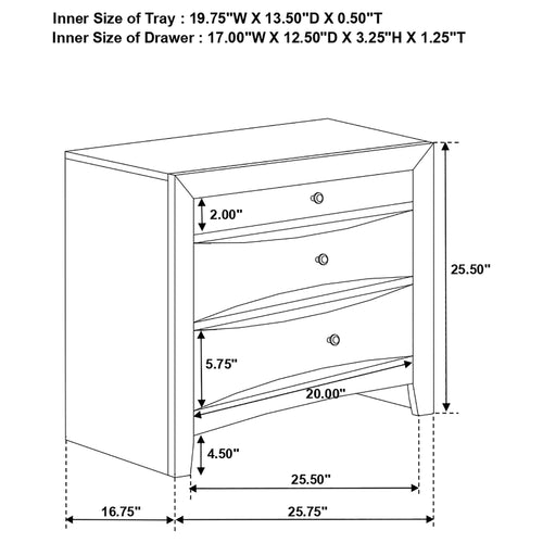 Briana Black Nightstand