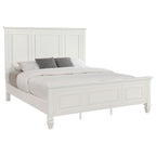 Sandy Beach 63-inch California King Panel Bed Cream White