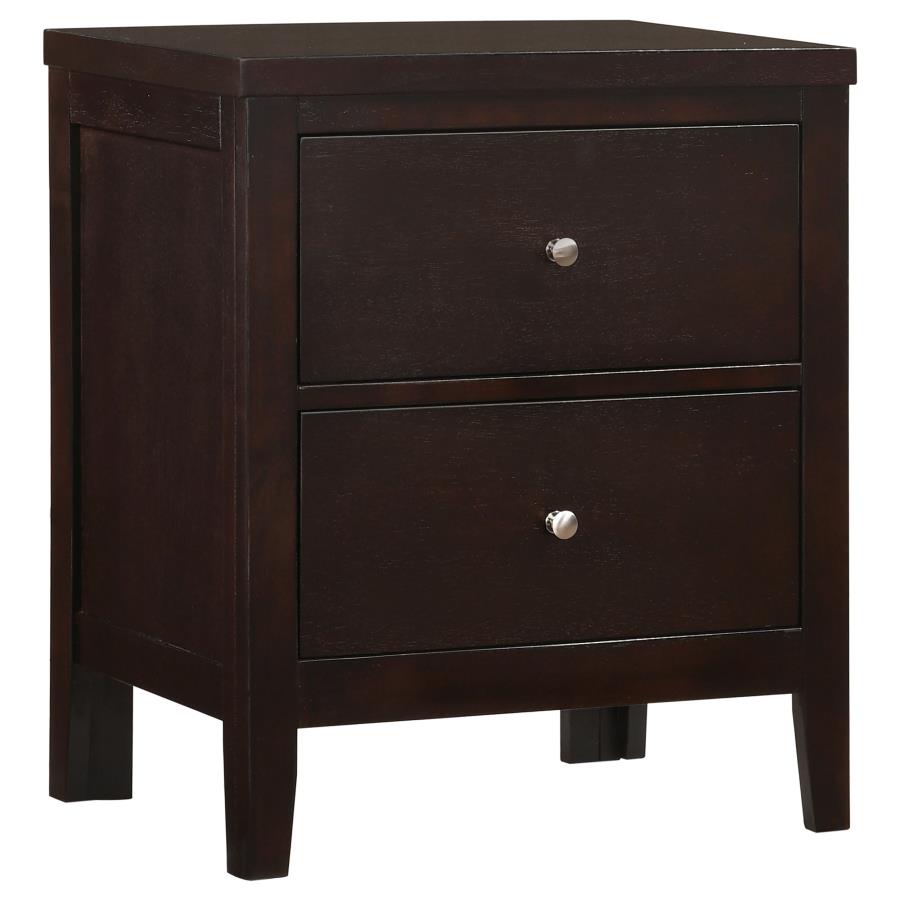 Carlton 2-drawer Nightstand Cappuccino - 202092