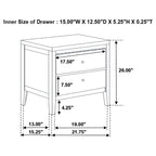 Carlton Cappuccino Nightstand