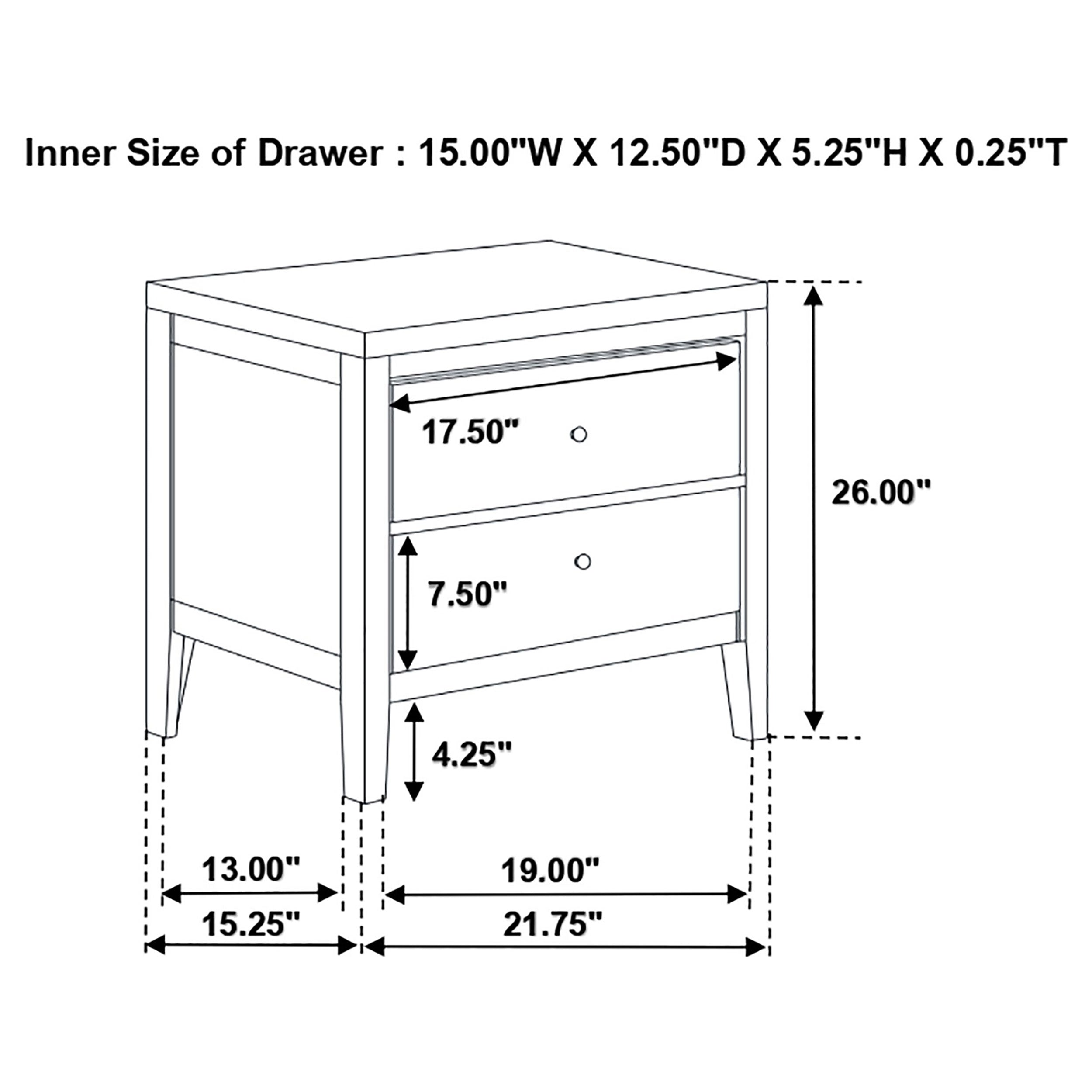 Carlton Cappuccino Nightstand