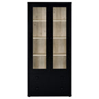 Hawthorne 4-shelf Glass Door Tall Cabinet with Drawers White