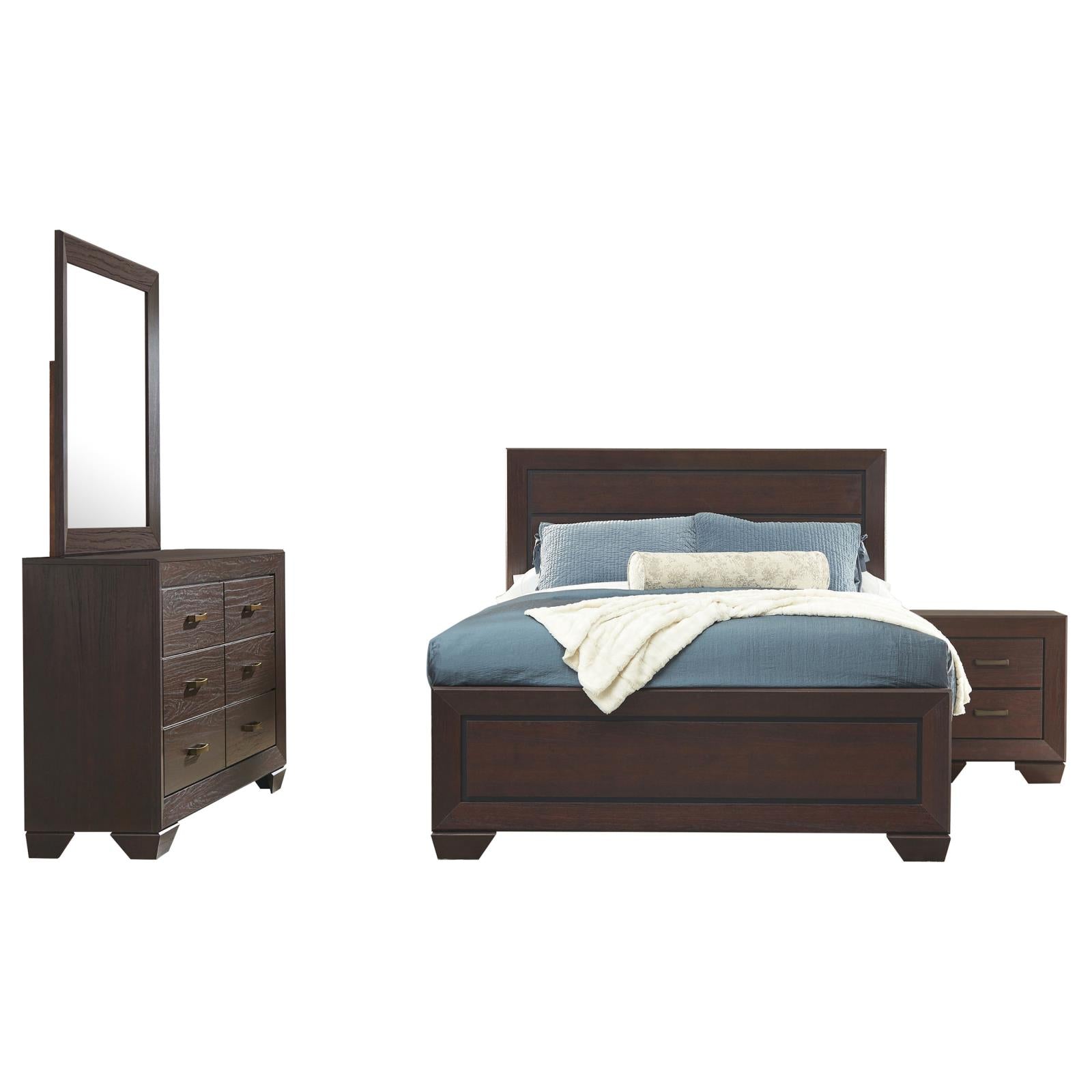 Kauffman Dark Cocoa 4pc Queen Bedroom Set