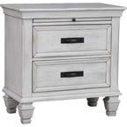 Franco 2-drawer Nightstand Distressed White - 205332