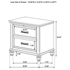 Franco Antique White Nightstand