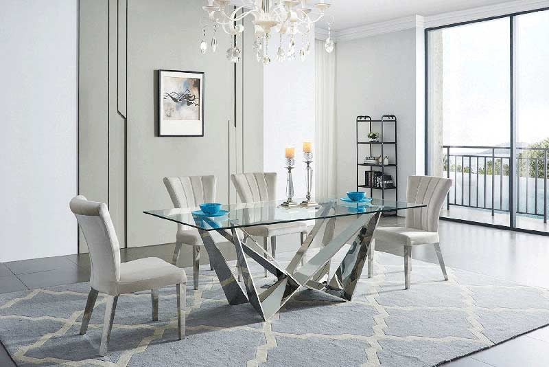 ESF Furniture - Extravaganza 2061 5 Piece Dining Table Set - 2061-5SET