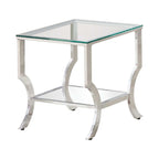 Saide Rectangular Glass Top Coffee Table Chrome