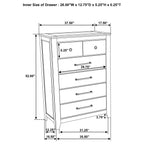 Hazlewood Vineyard Oak 5-drawer Bedroom Chest of Drawers