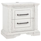 McKinney 2-drawer Nightstand with Dual USB Vintage White - 215872