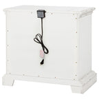 McKinney Vintage White 2-drawer Nightstand with Dual USB