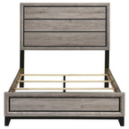 Valen Wood Full Panel Bed Light Taupe