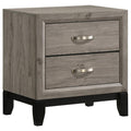 Valen 2-drawer Nightstand Bedside Table Light Taupe - 215912