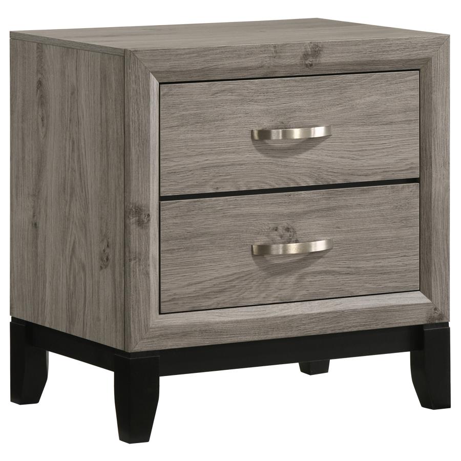 Valen 2-drawer Nightstand Bedside Table Light Taupe - 215912